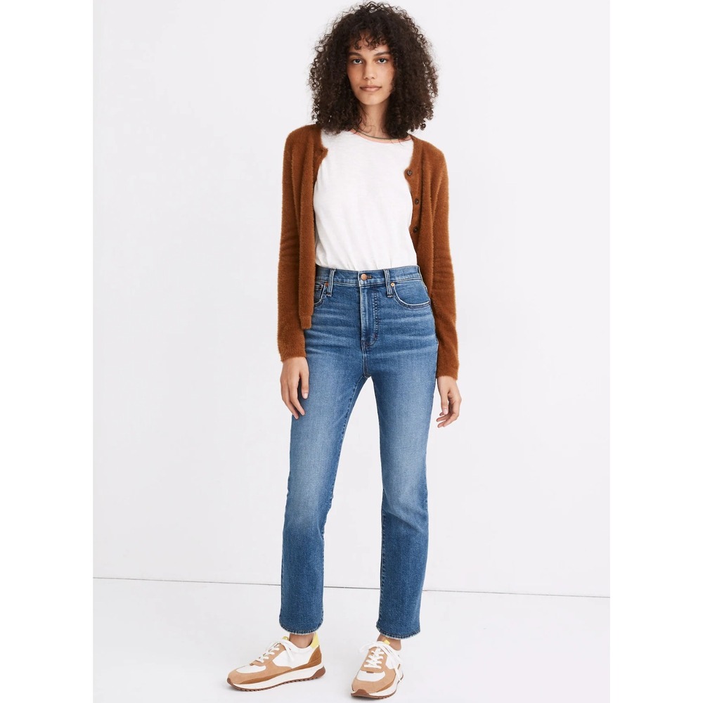Madewell Slim Demi-Boot Jean Northhaven Wash High Rise Boot‎ Cut Denim Size 25
